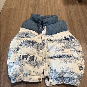 Levi's Blue and Cream Patterned Vest